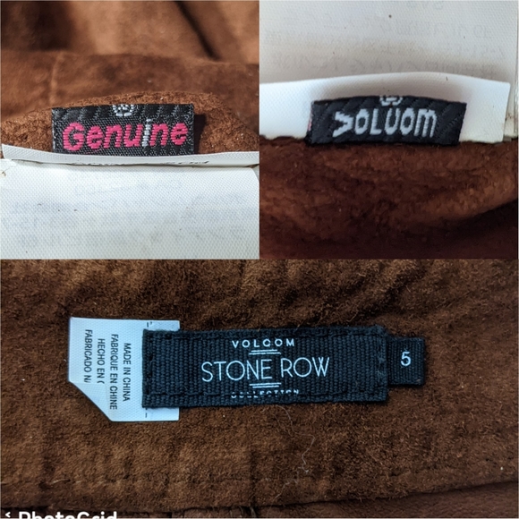 Volcom Sz 5 Brown Suede Leather Pants Lg Flare Bell Bottom 60s 70s Hippy Costume - Picture 15 of 16